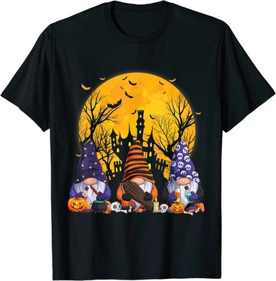 Gnome Witch Halloween Pumpkin Fall Holiday 2022 Tee Unisex T-Shirt S-5XL