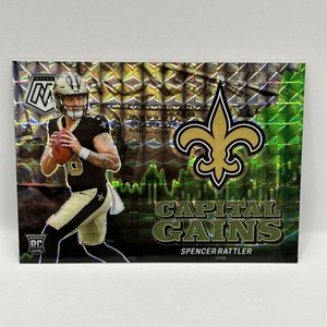 Spencer Rattler 2024 Mosaic Capital Gains Silver Mosaic #5 Rookie QB New Orleans