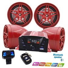 XYC 12V Motorcycle Waterproof FM USB 4 Channel 3 Inch UTV ATV Bluetooth