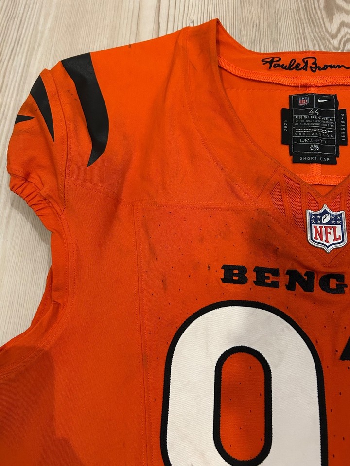 Shemar Stewart 2025 Game Used Cincinnati Bengals Jersey 9 14 25 1st shemar-stewart-2025-game-used-cincinnati-bengals-jersey-9-14-25-1st