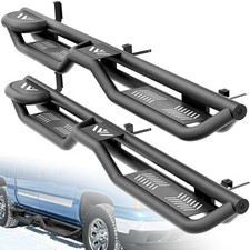 Steel Running Boards 2-raised Steps For 99-06 Silverado Sierra 1500 Double Cab Steel Running Boards 2-raised Steps For 99-06 Silverado Sierra 1500 Double Cab