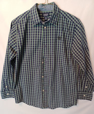 CHAPS Boys 14-16  Navy/Green/White Stripe Button-Down Dress Shirt Was 39.50