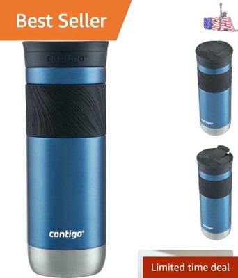 Byron Vacuum-Insulated Stainless Steel Travel Mug, 20oz - Leak-Proof Lid, BPA...