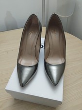 Miss Stiletto Pewter Mirror Effect High Heels UK Size 5 EUR 38