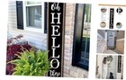 Oh Hello There Welcome Sign For Front Porch Standing 45"X9" Tall Wood Frame