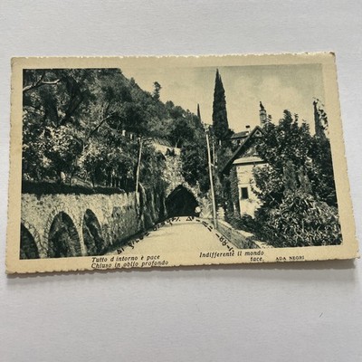 ALL AROUND IS PEACE CLOSED IN DEEP INDIFFERENT OBLIVION- TO NEGRI POSTCARD