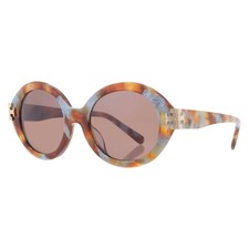 Tory Burch Brown Oval Ladies Sunglasses TY7210U 201773 52 TY7210U 201773 52
