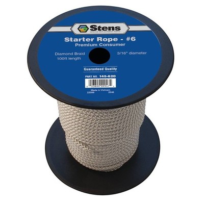 New Stens 100'Diamond Braid Starter Rope 145-620 For #6 Diamond