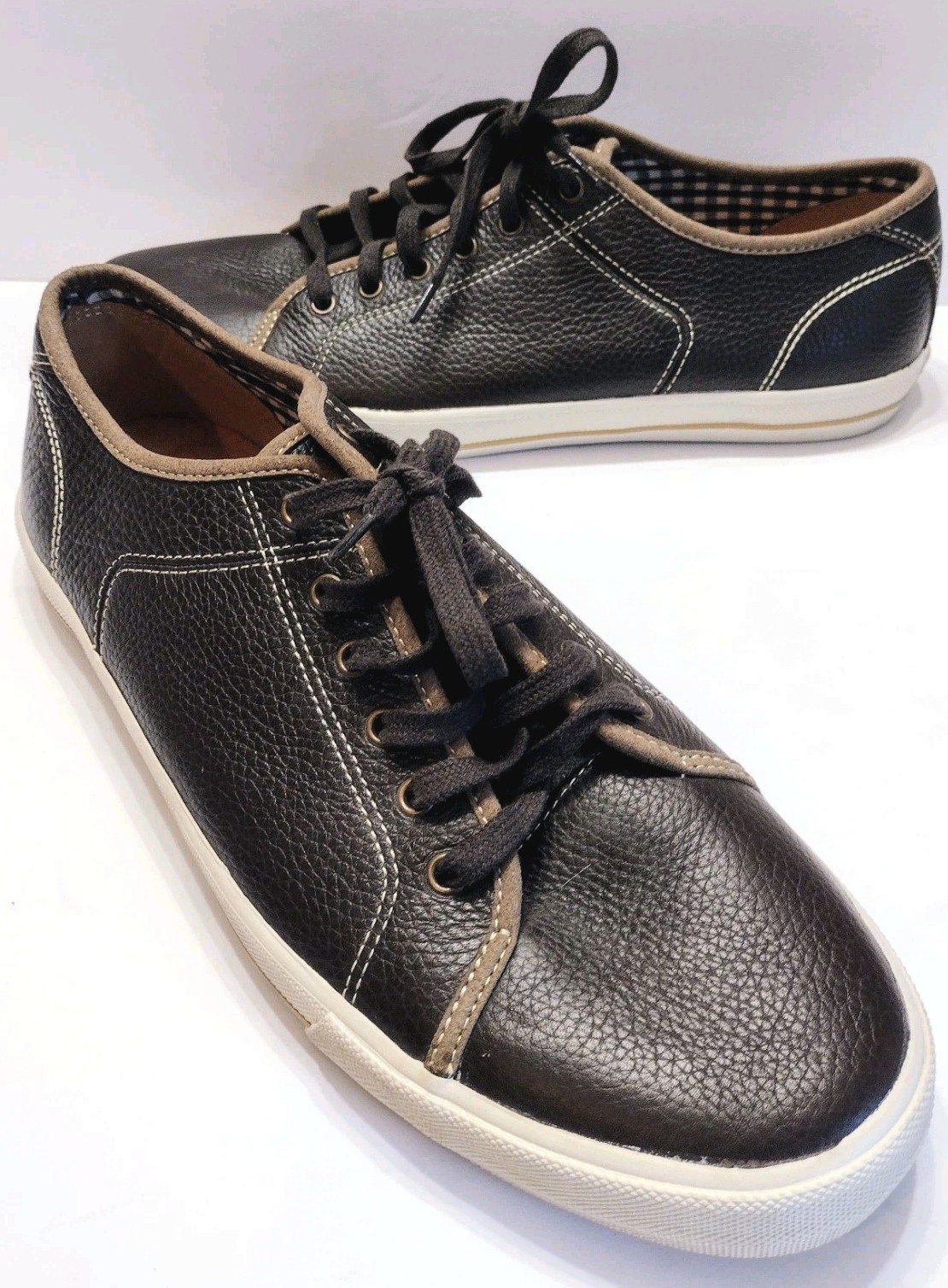 SAOLA Scarpe da uomo Florsheim Flash punta liscia marrone pelle grana 12M nuove senza scatola