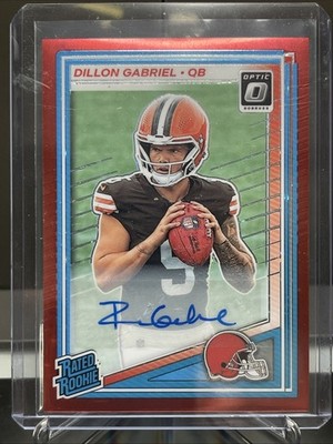 2025 Panini Donruss Optic Football Dillon Gabriel Rookie Auto /50 Browns
