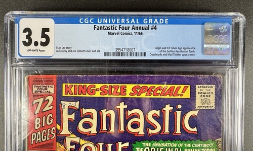 Fantastic Four Annual #4 CGC 3.5 1966 - 1st SA appearance of GA Human Torch - Picture 2 of 3