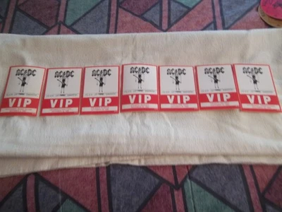 RARE VINTAGE LOT OF 7 AC DC VIP CONCERT PASSES 1983 UNUSED FLICK OF THE SWITCH - Image 1 of 4