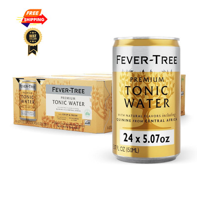 Fever-Tree Tonic Water   Premium Mixer 5.1 Fl Oz (Pack of 24), Translucent