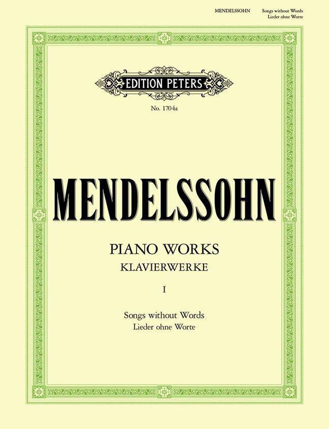 Klavierwerke 1 Vol. 1 piano Mendelssohn Bartholdy Lieder ohne Worte Peters Paper