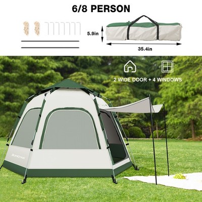 4-6 Person Camping Tent with Carry Bag Instant Tent for Outdoor/Hiking/Traveling
