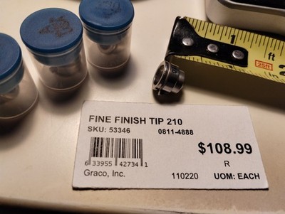 GTIPS 210 OEM AAF210 Geniuine GRACO AIR-ASSISTED TIPS New USA Merkur Flat Head