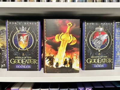 The God Eater by Rob J Hayes Kickstarter 3 Hardbacks With Extras 