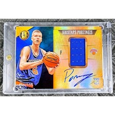 2015-16 Panini Gold Standard Kristaps Porzingis RPA /199 Rookie Patch Auto #203