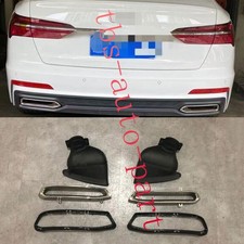 Upgrade Chrome Rear Tail Exhaust Muffler Tip Pipe Fit For Audi A6 2019-2022