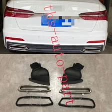 Upgrade Chrome Rear Tail Exhaust Muffler Tip Pipe Fit For Audi A6 2019-2022