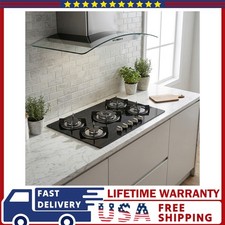 Estufa de gas de 30 pulgadas superior 5 quemadores NG/LPG incorporada con termopar para cocina