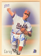 1997 Best Company CAREY PAIGE Prospects on Card Auto Durham Bulls