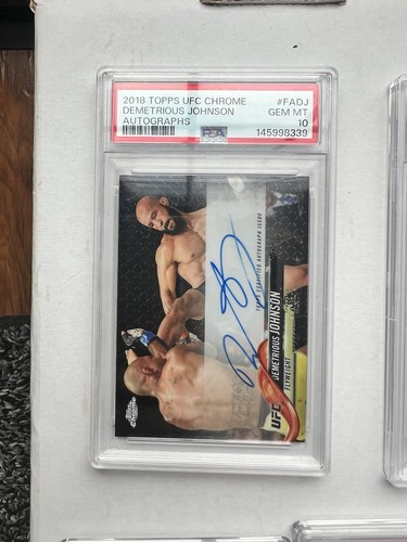 2018 Topps Chrome UFC Autograph Demetrious Johnson #FA-DJ PSA 10
