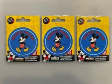 3 Disney Mickey Mouse  Ad-Fab™ Peel & Stick Adhesive Fabric Applique Patch