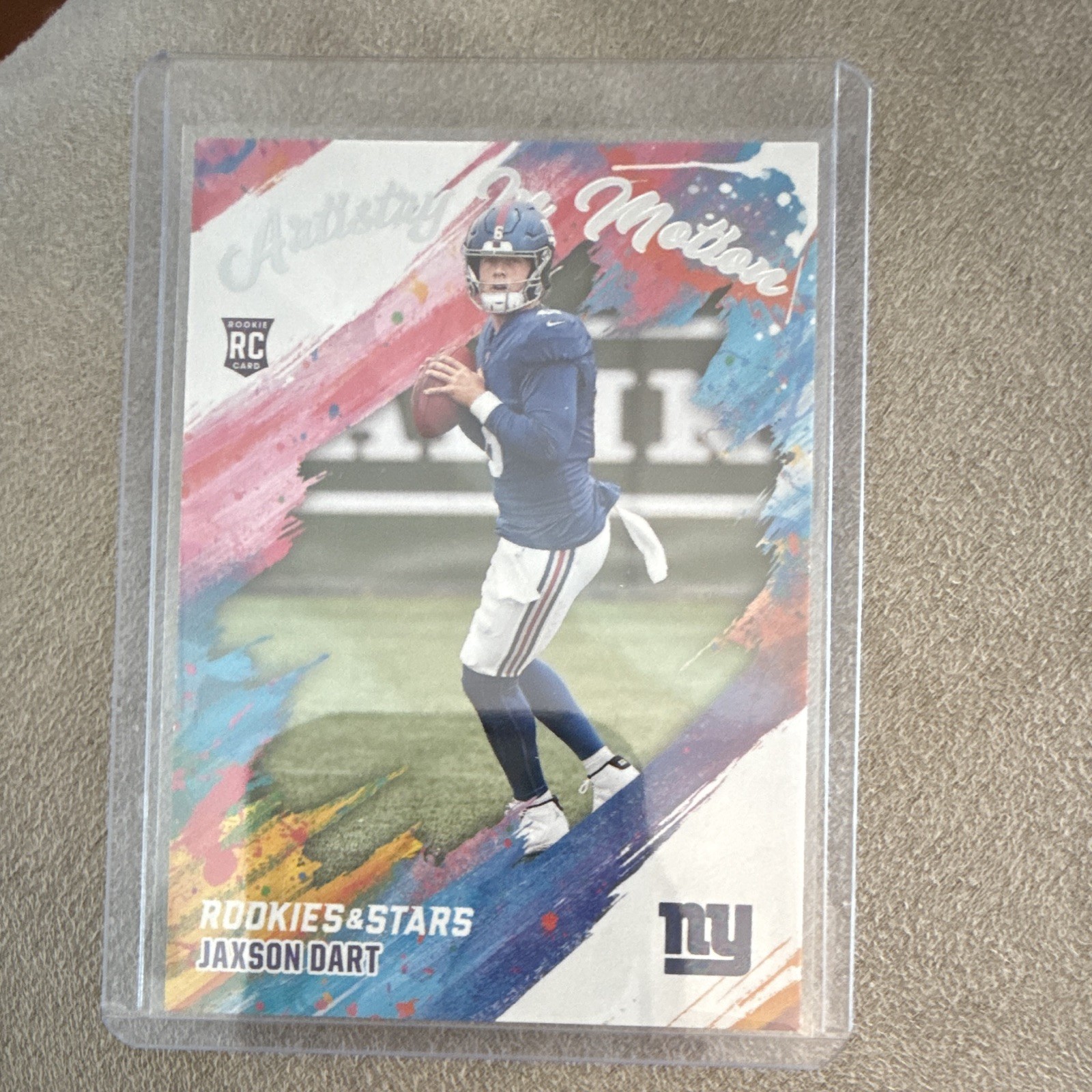 Panini 2025 Rookies & Stars Artistry in Motion Jaxson Dart Giants #16 RC