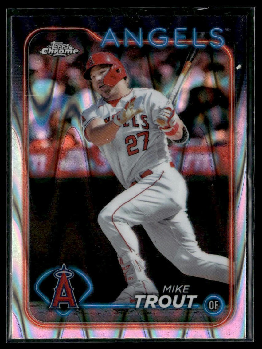 2024 Topps Chrome Mike Trout Raywave Refractors #200 Los Angeles Angels