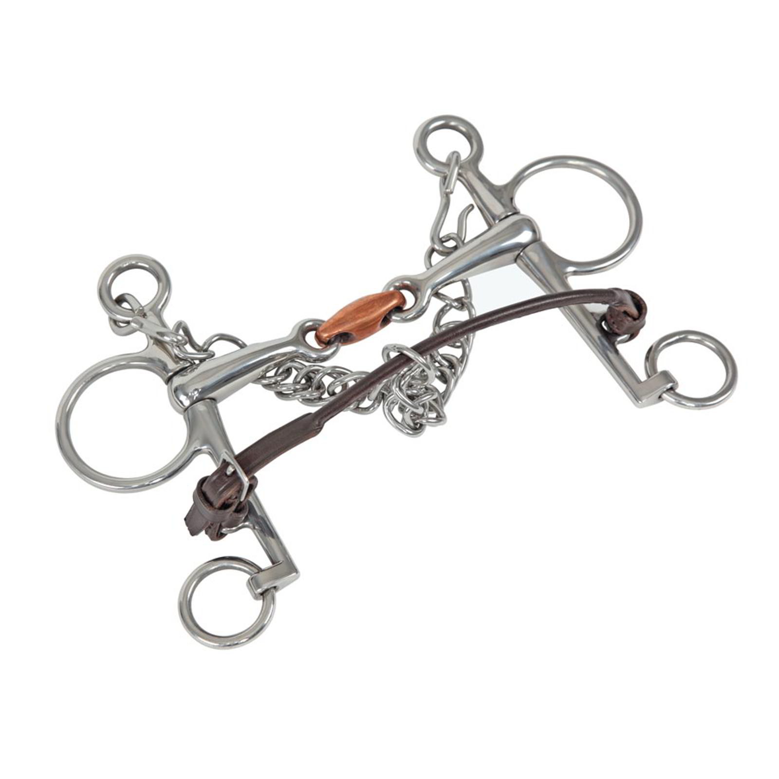 Shires Velociti GARA Rolled Leather Lip Strap - Black