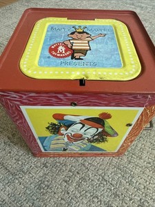 1961 Matty Mattel Jack in the Box Clown Vintage - Works!  Plays Classic Tune