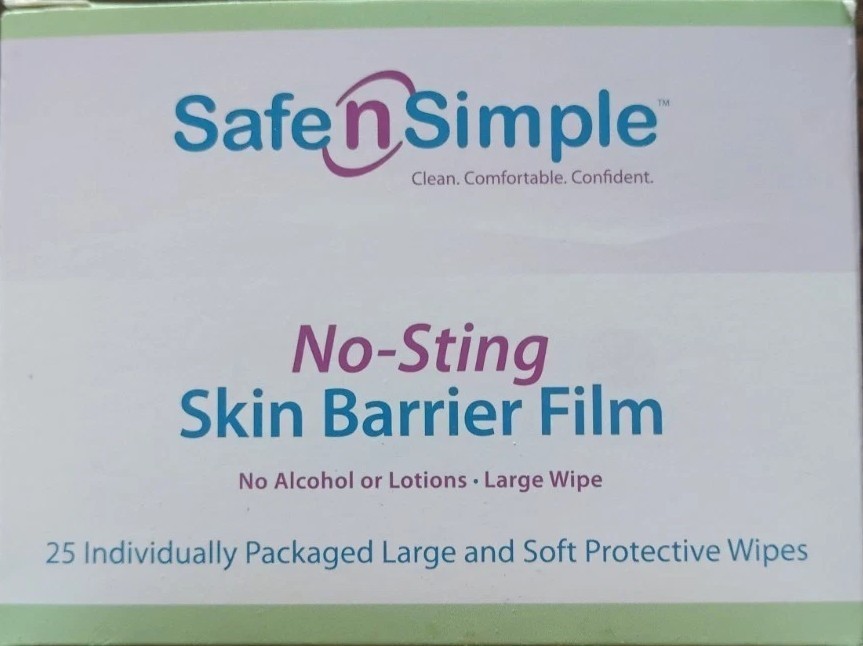 SAFE N SIMPLE No Sting Skin Barrier Film (SNS-00807)  (WIPES)