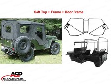 Soft Top with Civil Bow Frame & Door Frame  For JEEP WILLYS CJ2A,CJ3A,3B, ++