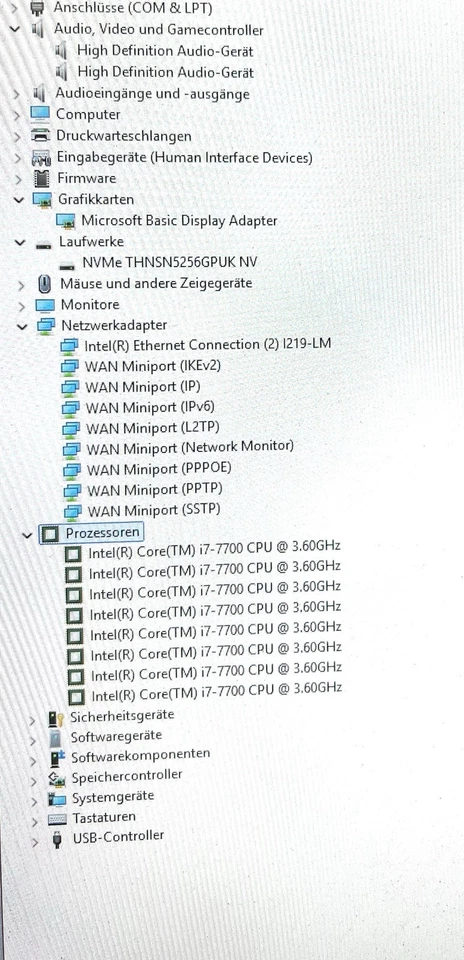 Dell Intel Core I7 7700 8 GB 250 GB SSD computer PC - Immagine 4 di 4