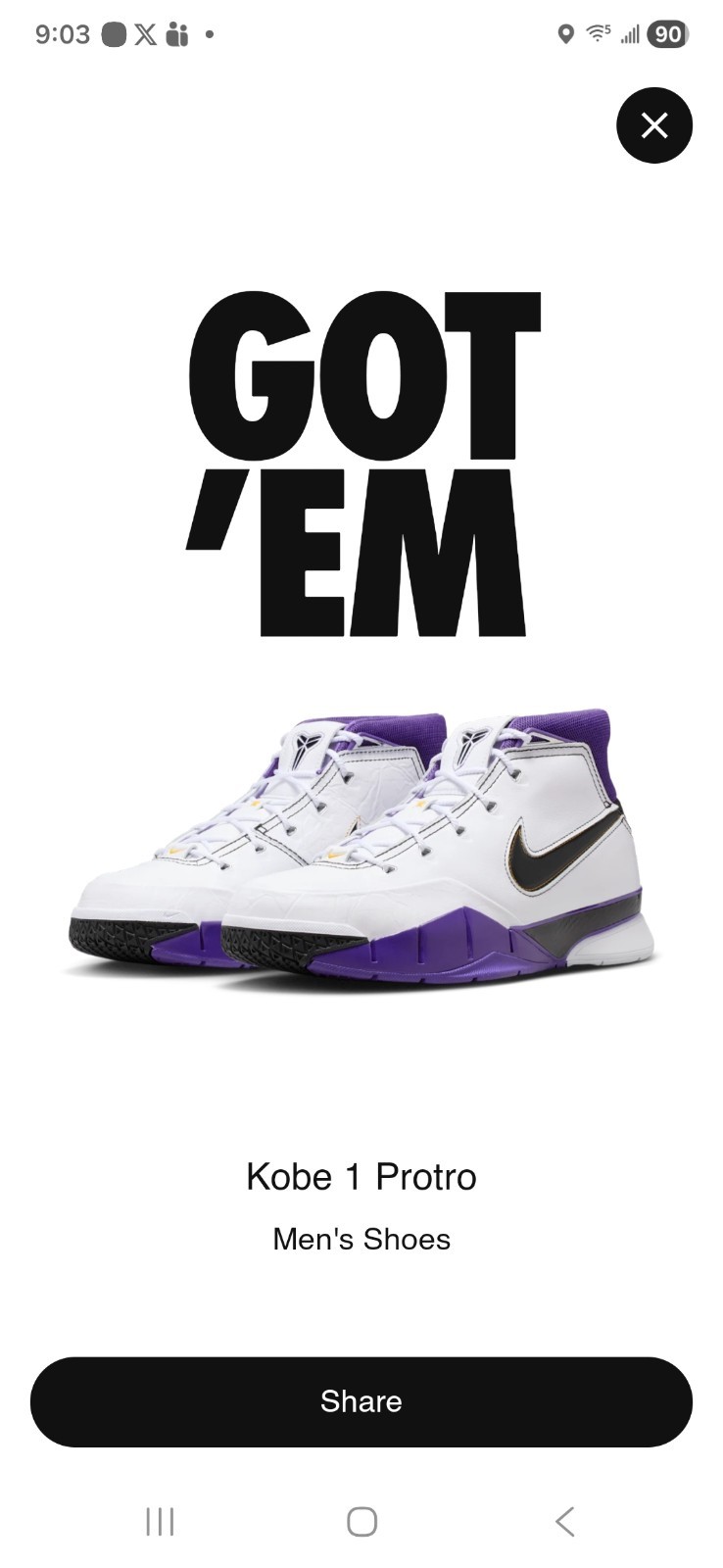 2026 Nike Zoom Kobe 1 Protro '81 Points'