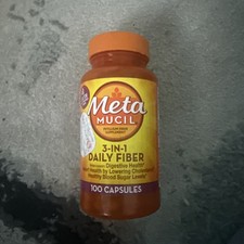 Metamucil Digestive Heart Health Fiber - 100 Capsules SEALED