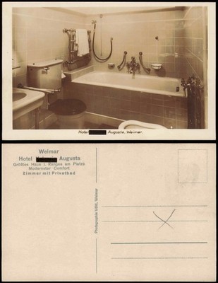 Ansichtskarte Weimar Hotel Kaiserin Augusta - Badezimmer 1928