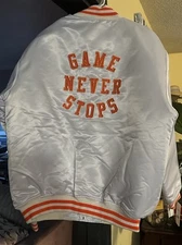 Hennessy & Daomey NWT White Satin “Game Never Stops” Jacket Men's Size Small