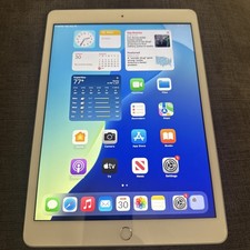 Apple iPad 8th Gen 32gb iOS 18.4.1 White Silver A2270 MYLA2LL/A 10.2 Inch WiFi