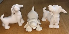 Ceramic Bisque Ready to Paint, Playful Puppy Dogs set of 3