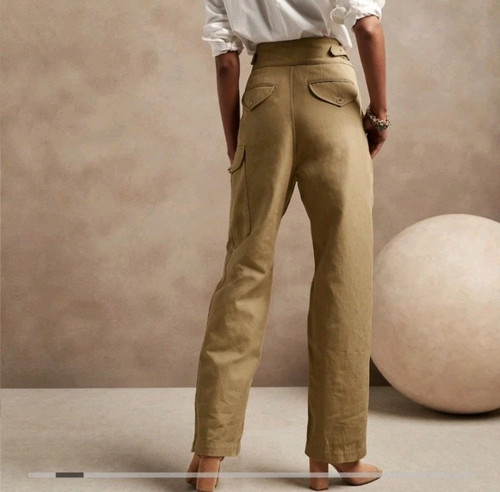 Pantaloni cargo BANANA REPUBLIC Heritage Explorer Utility kaki nuovi con etichette 12 lunghi safari - Foto 2 di 7