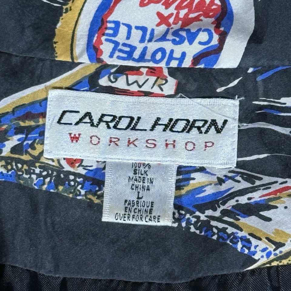 Vintage Carol Horn Workshop Faraway Travel Silk Blazer Womens Size Large - Image 2 of 4