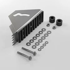 2-Pack Extension Ladder Feet Kit - Aluminum Parts, Safe Metal Silver 