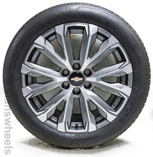 4 Chevy Silverado Suburban Tahoe 22 Charcoal Mach Factory Oem Wheels Tires R4h 4 Chevy Silverado Suburban Tahoe 22 Charcoal Mach Factory Oem Wheels Tires R4h