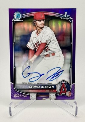 George Klassen 2025 Bowman Chrome 1st Auto RC Purple Refractor /250 #CPA-GK