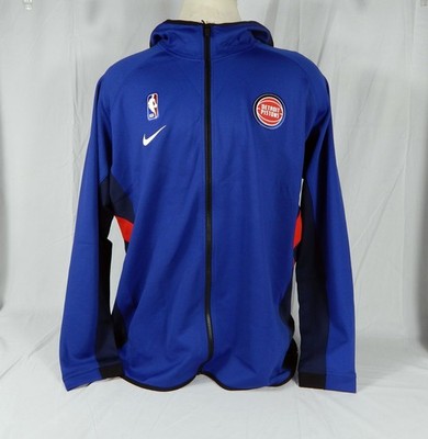 2019-20 Detroit Pistons Game Issued Blue Warm Up Jacket AV0810-495 2XLT 07S