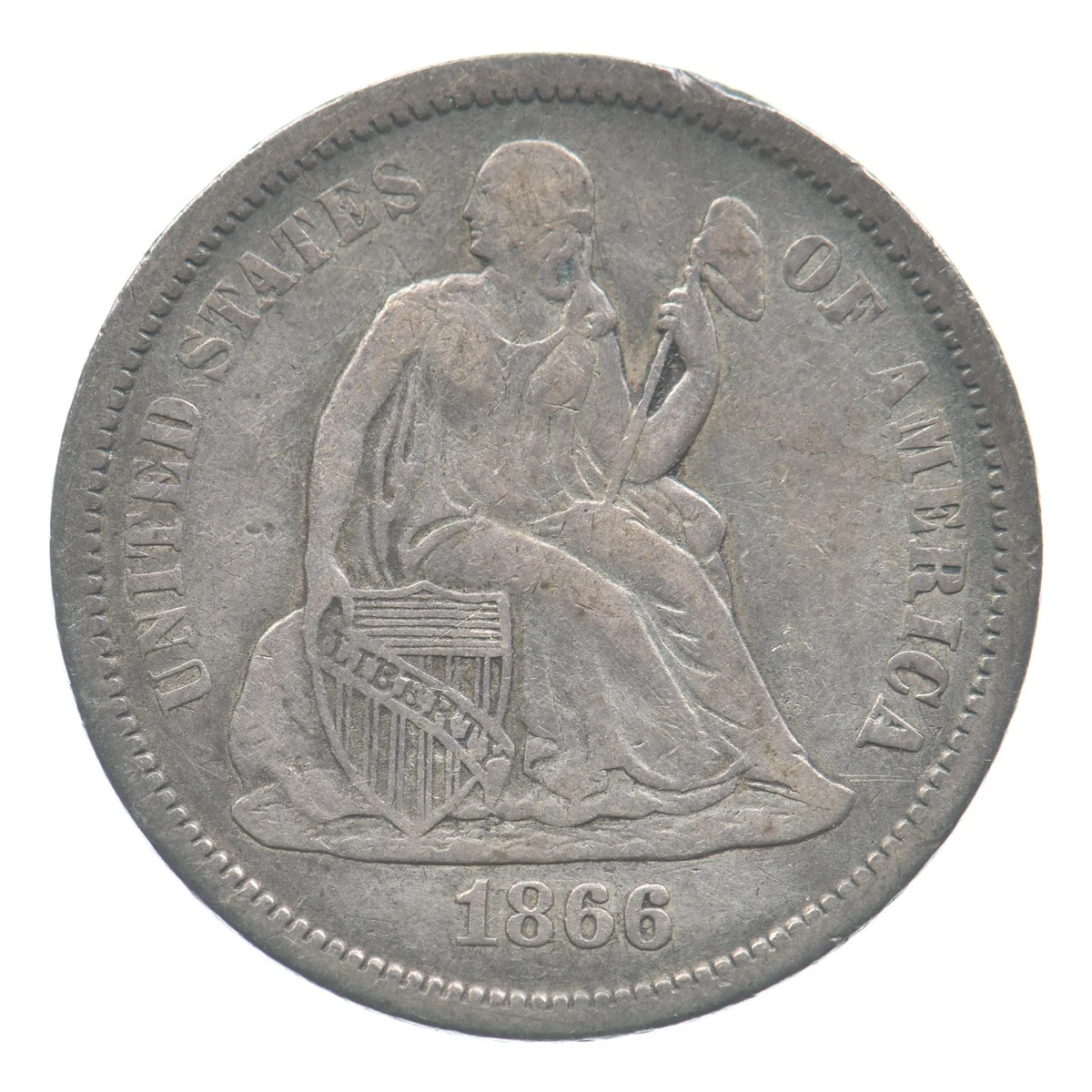 1866 年坐姿自由女神硬币(1837-1891) | eBay