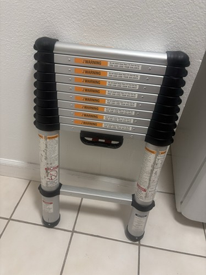 #ad #ad Aluminum Telescoping Ladder 12.5 Ft Certified One Button Retraction $49.99