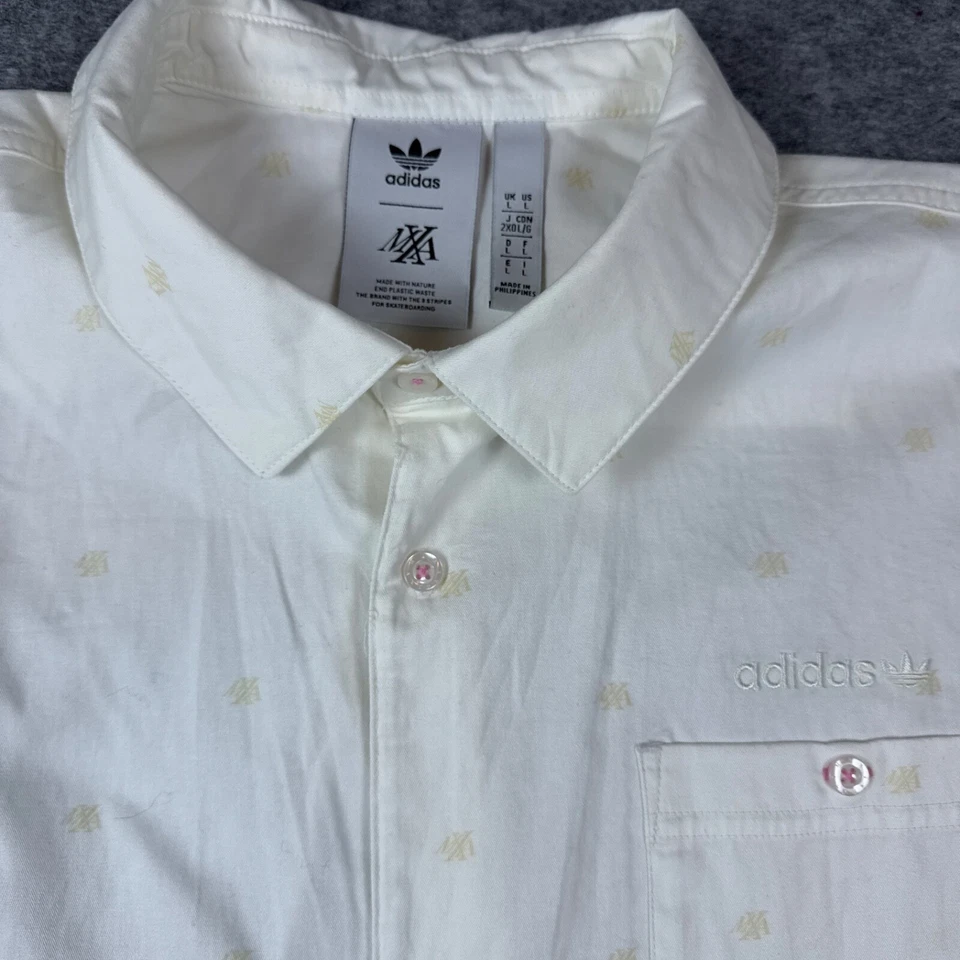 Adidas Maxallure рубашка большой оригиналы тренер коньков кнопка MXA белый большого размера - Изображение 4 из 4